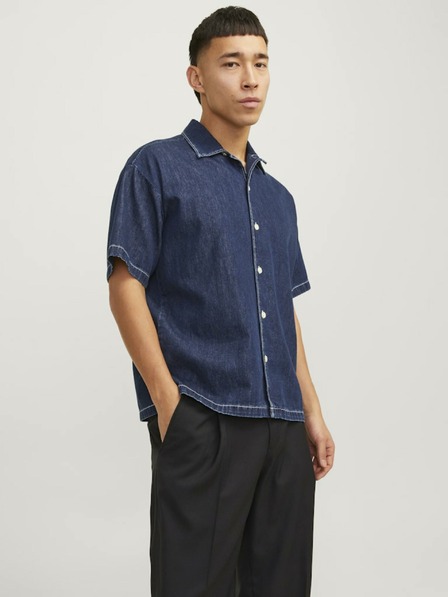 Jack & Jones Blaues Herren-Kurzarmhemd aus Denim Jack & Jones Palma