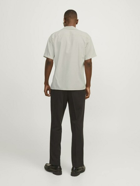 Jack & Jones Beige Herren-Kurzarmhemd Jack & Jones Aaron Shirt