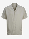 Jack & Jones Beige Herren-Kurzarmhemd Jack & Jones Aaron Shirt