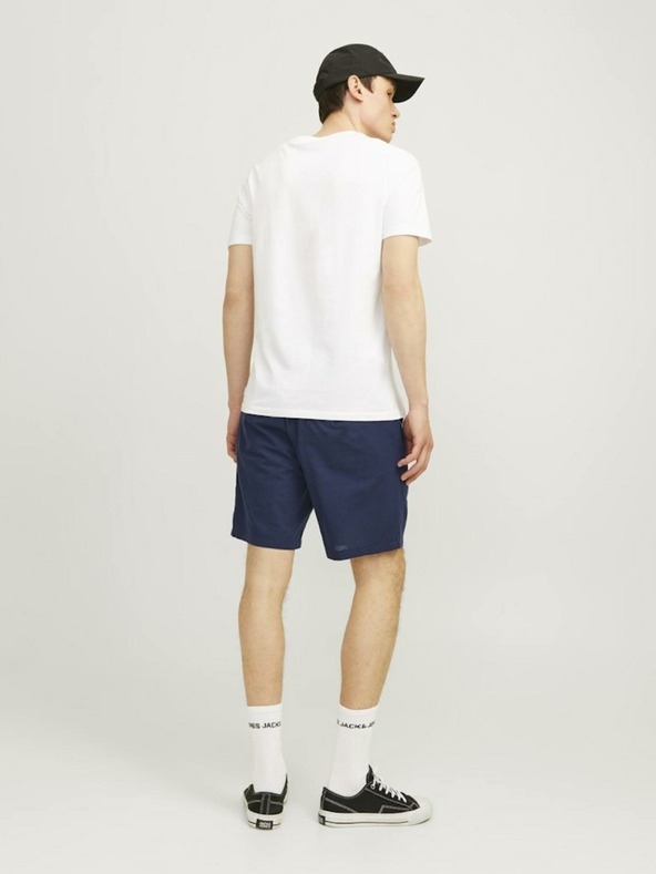 Jack & Jones Dunkelblaue Herren-Chino-Shorts mit Leinen Jack & Jones Ace