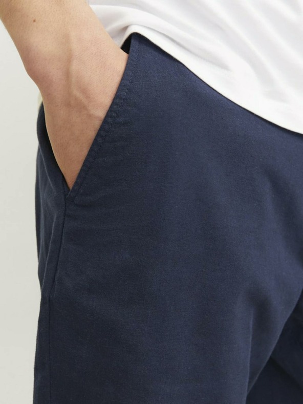 Jack & Jones Dunkelblaue Herren-Chino-Shorts mit Leinen Jack & Jones Ace