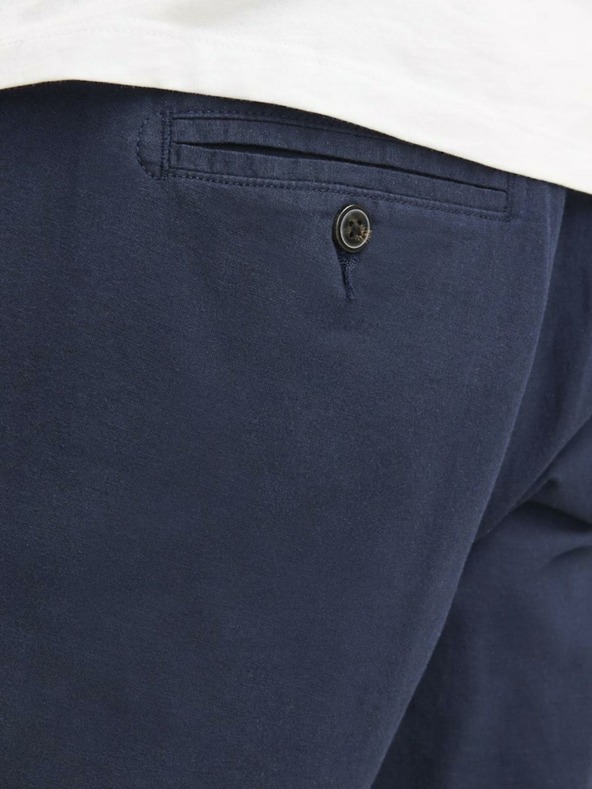 Jack & Jones Dunkelblaue Herren-Chino-Shorts mit Leinen Jack & Jones Ace