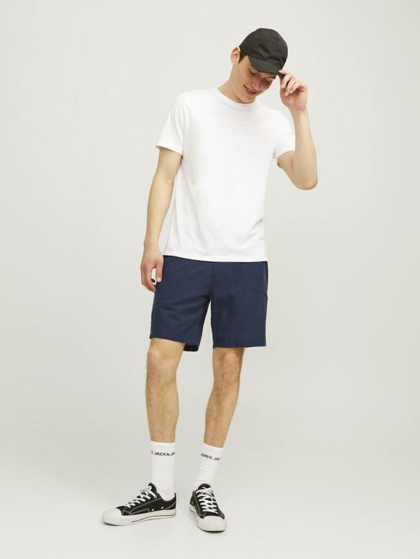 Jack & Jones Dunkelblaue Herren-Chino-Shorts mit Leinen Jack & Jones Ace