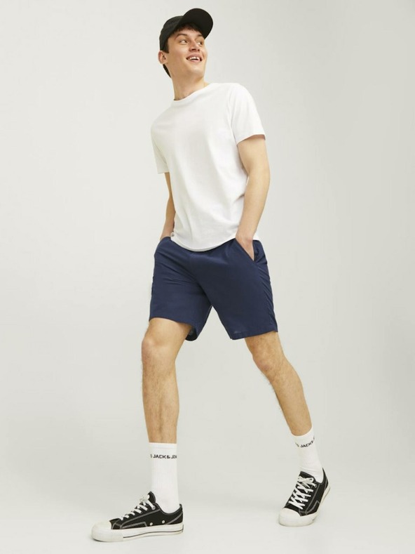 Jack & Jones Dunkelblaue Herren-Chino-Shorts mit Leinen Jack & Jones Ace