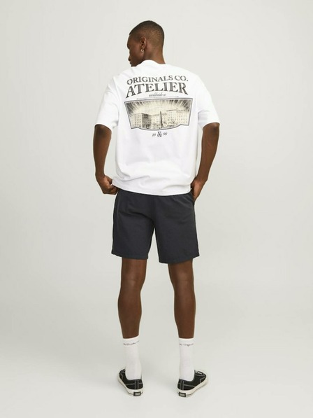 Jack & Jones Schwarze Herren-Chinoshorts mit Leinen Jack & Jones Ace