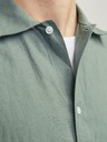 Jack & Jones Grünes Herren-Kurzarmhemd aus Leinen Jack & Jones Faro