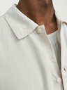 Jack & Jones Cremefarbenes Herren-Kurzarmhemd aus Leinen Jack & Jones Faro