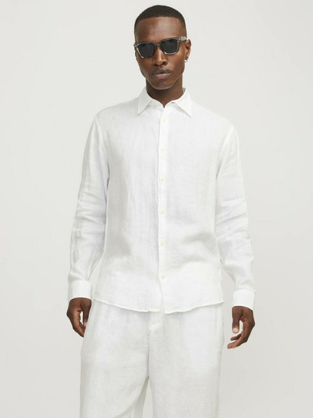 Jack & Jones Jack & Jones Lawrence weißes Herren-Leinenhemd