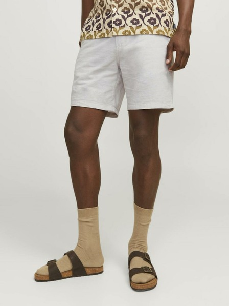 Jack & Jones Cremefarbene Herren-Chinoshorts mit Leinen Jack & Jones Ace