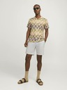 Jack & Jones Cremefarbene Herren-Chinoshorts mit Leinen Jack & Jones Ace