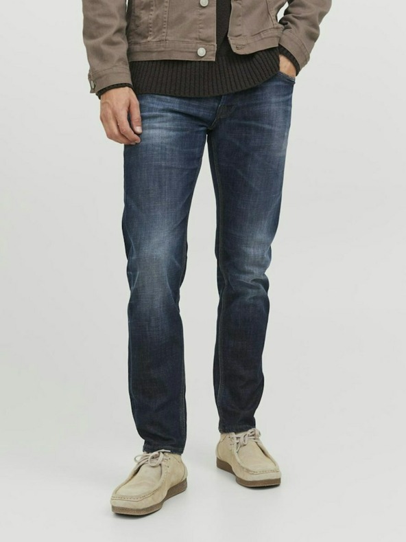 Jack & Jones Dunkelblaue Herrenjeans mit gerader Passform Jack & Jones Mike