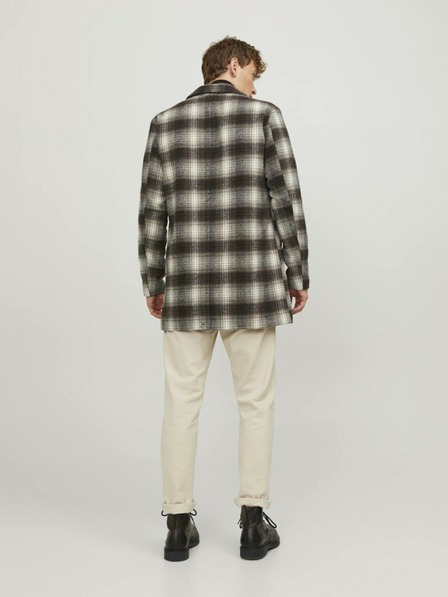 Jack & Jones Jack & Jones Zac Braun Herren Wollmantel kariert