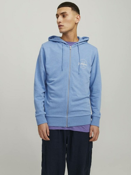 Jack & Jones Blaues Jack & Jones Forest Herren-Kapuzen-Sweatshirt mit Reißverschluss