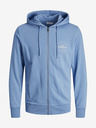 Jack & Jones Blaues Jack & Jones Forest Herren-Kapuzen-Sweatshirt mit Reißverschluss