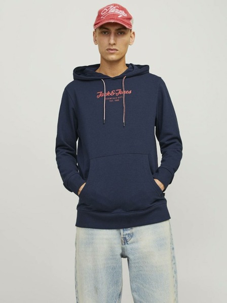 Jack & Jones Dunkelblauer Jack & Jones Henry-Kapuzenpullover für Herren