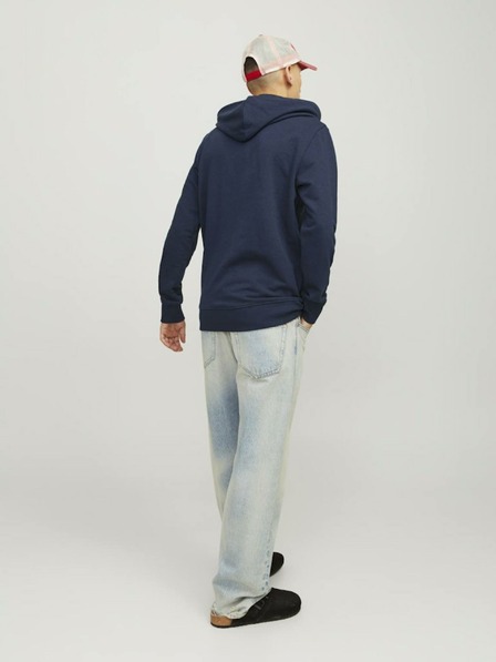 Jack & Jones Dunkelblauer Jack & Jones Henry-Kapuzenpullover für Herren
