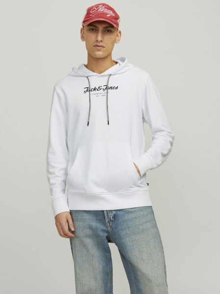 Jack & Jones Weißer Jack & Jones Henry-Kapuzenpullover für Herren