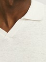 Jack & Jones Cremefarbenes Herren-Poloshirt aus Leinen von Jack & Jones