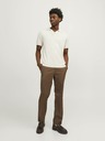 Jack & Jones Cremefarbenes Herren-Poloshirt aus Leinen von Jack & Jones
