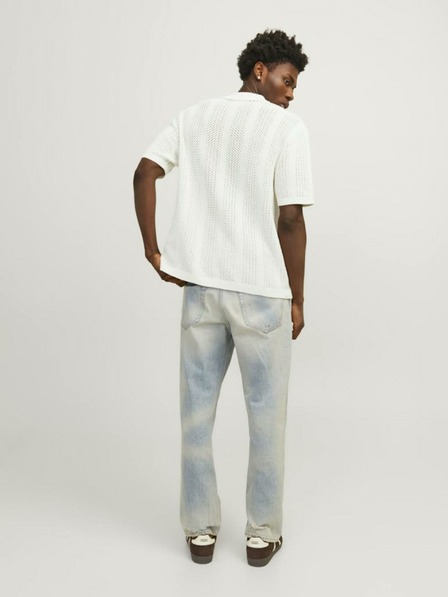 Jack & Jones Cremefarbenes Herren-Polohemd Jack & Jones Taormina