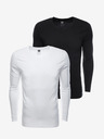 Ombre Clothing Herren Langarm-T-Shirt ohne Aufdruck - Mix 2 Stück im Pack V2 Z41 basic