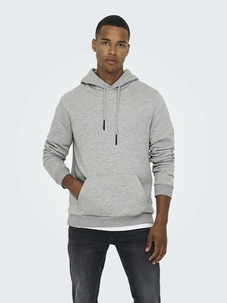 ONLY & SONS Grauer Herren ONLY & SONS Ceres-Kapuzenpullover