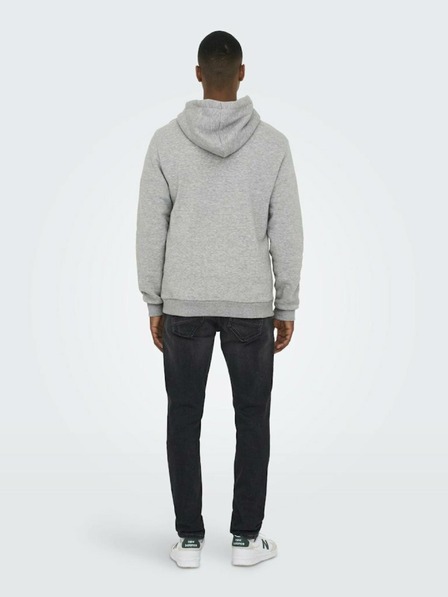 ONLY & SONS Grauer Herren ONLY & SONS Ceres-Kapuzenpullover