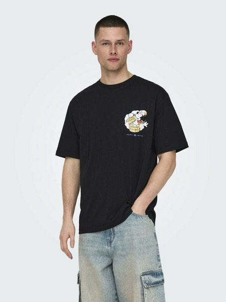 ONLY & SONS Schwarzes Herren-T-Shirt ONLY & SONS Disney