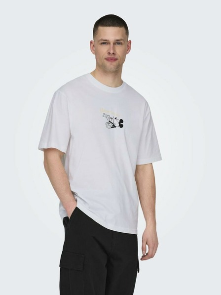 ONLY & SONS Weißes Herren ONLY & SONS Disney T-Shirt