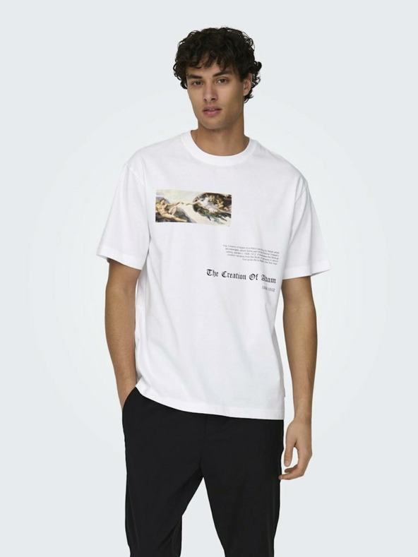 ONLY & SONS Weißes Herren ONLY & SONS Apoh T-Shirt