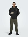 ONLY & SONS Schwarzer Herren-Kapuzenpullover ONLY & SONS Apoh
