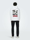 ONLY & SONS Weißer Herren-Kapuzenpullover ONLY & SONS Apoh