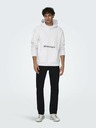 ONLY & SONS Weißer Herren-Kapuzenpullover ONLY & SONS Apoh