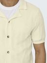 ONLY & SONS Cremefarbenes Herren-Strickhemd ONLY & SONS Diego