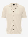 ONLY & SONS Cremefarbenes Herren-Strickhemd ONLY & SONS Diego