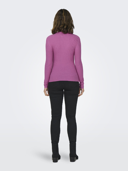 ONLY Rosa Damen Pullover ONLY Louisa Leicht gerippt