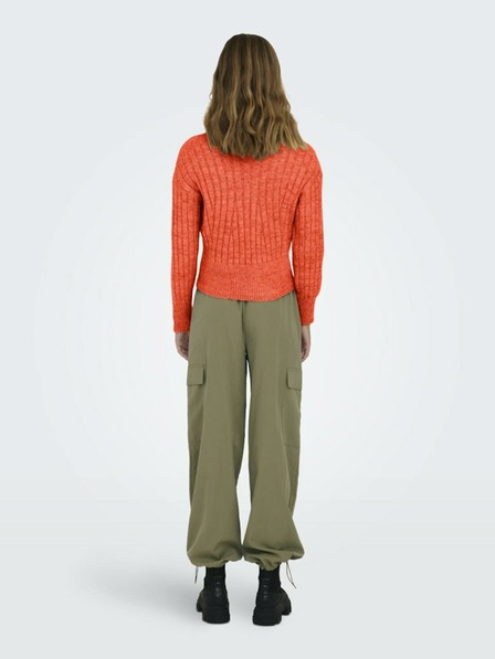 ONLY Orangefarbener ONLY Agnes-Pullover für Frauen