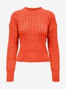 ONLY Orangefarbener ONLY Agnes-Pullover für Frauen