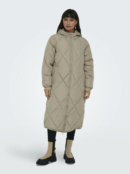 ONLY Beigefarbener Damen-Steppmantel ONLY New Tamara