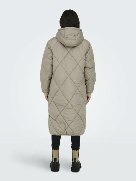 ONLY Beigefarbener Damen-Steppmantel ONLY New Tamara