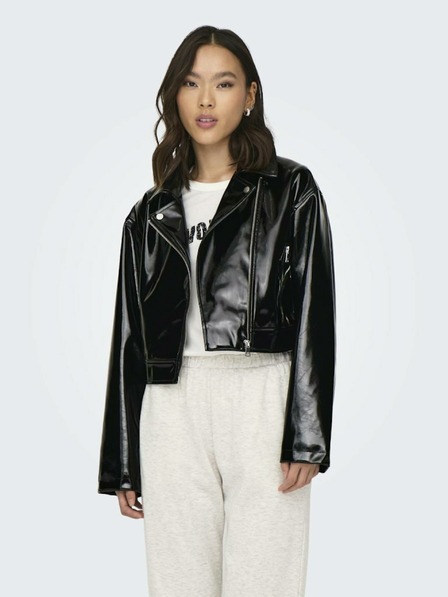 ONLY Schwarze Damen Lederjacke ONLY Simone