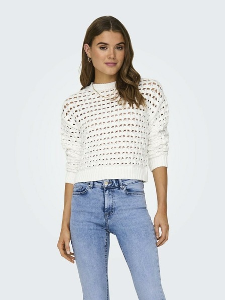 ONLY Weißer Damenpullover ONLY Linda