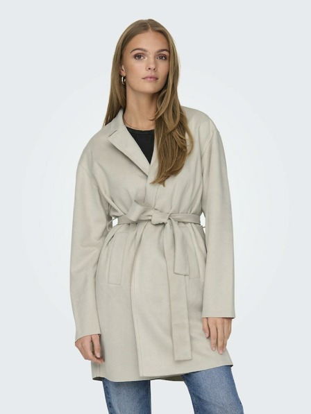 ONLY Cremefarbener Damen-Wildledermantel ONLY Joline