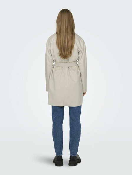 ONLY Cremefarbener Damen-Wildledermantel ONLY Joline