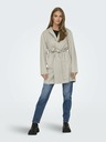 ONLY Cremefarbener Damen-Wildledermantel ONLY Joline