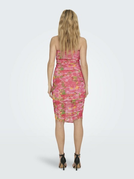ONLY Dunkelrosa Damen Blumen Bodycon Midikleid ONLY Paris