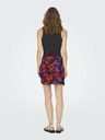 ONLY Schwarzer und roter Damen-Minirock mit Blumenmuster ONLY Nova