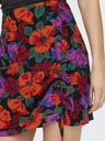 ONLY Schwarzer und roter Damen-Minirock mit Blumenmuster ONLY Nova