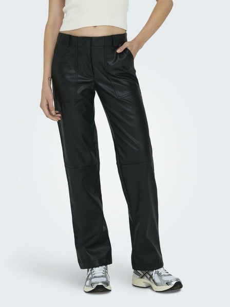 ONLY Schwarze Kunstlederhose für Damen ONLY Penna