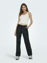 ONLY Schwarze Kunstlederhose für Damen ONLY Penna